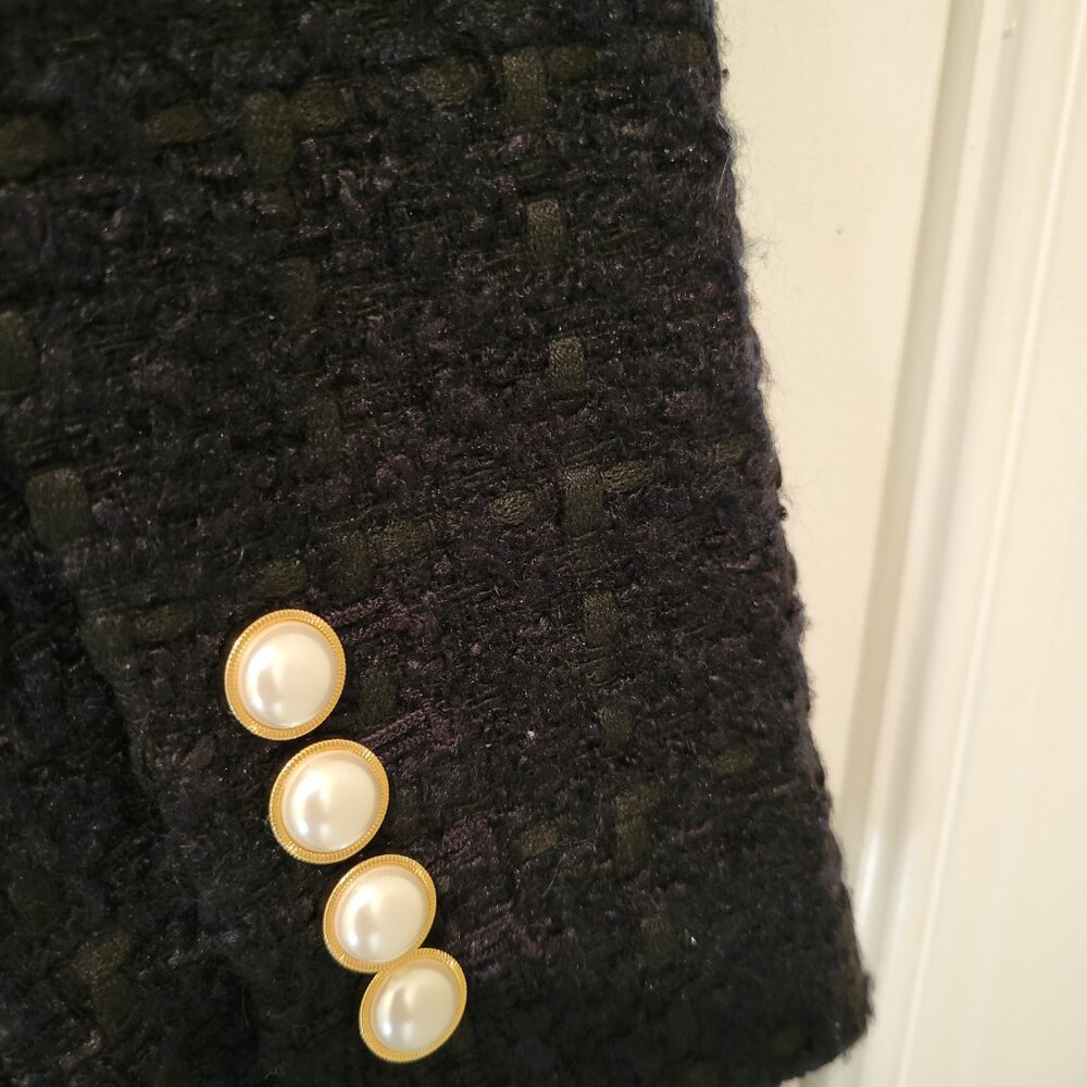 ANN TAYLOR TWEED DOUBLE-BREADTED BLAZER SZ 10 - Picture 10 of 14